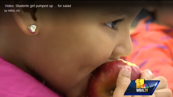 Girl eating apple - WBAL report photo